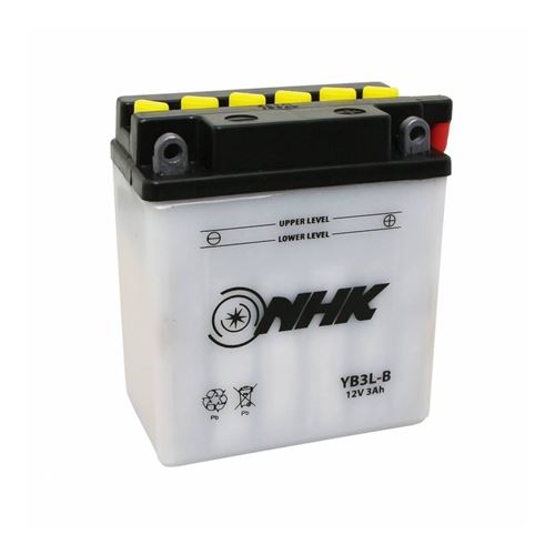 Batterie 12v 3 ah nb3l-b nhk conventionnelle avec entretien (lg98xl56xh110) (qualite premium - equivalent yb3l-b)