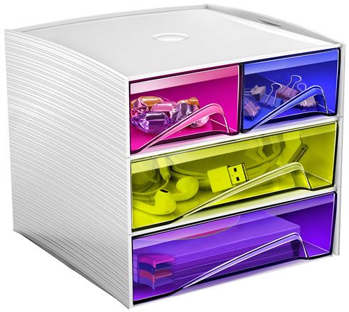 Non Communiqué Multicolore Cep Mini Module De Rangement Mycube 2 Petits Tiroirs + 2 Grands Tiroirs 3-211 Happy