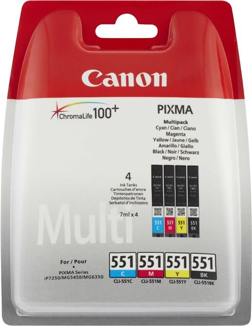 Cartouche Imprimante Canon Cli 551 Pack