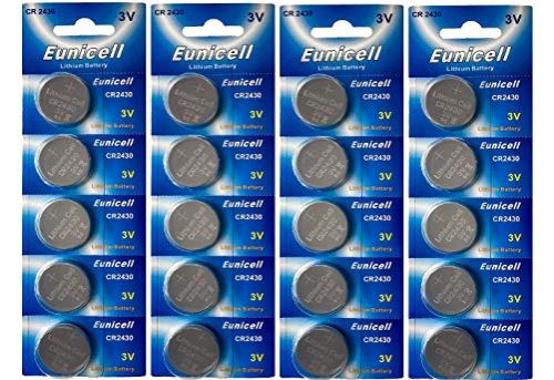 EUNICELL -Lot de 20 PILES Lithium CR2430 3 volts