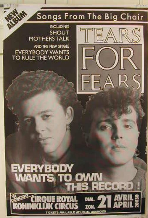 Tears For Fears - 66x100 cm - AFFICHE / POSTER