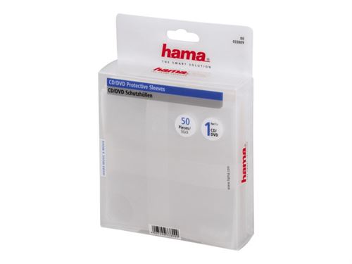 Hama - CD/DVD-hoes - transparant (pak van 50)