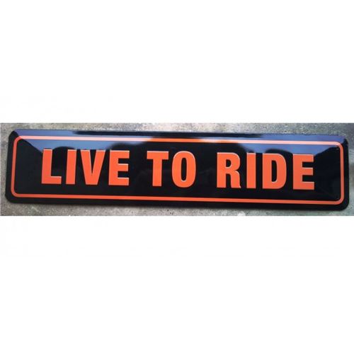 plaque live to ride bombée déco biker tole affiche usa loft
