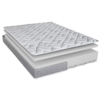 Matelas Maryland 140x190 - Mousse - Hauteur 20 cm - Soutien 3 zones confort