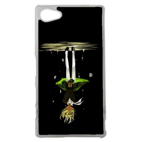 Coque Manga Fille Cheveux Jaune A L'envers Compatible Sony Z5 Compact Transparent