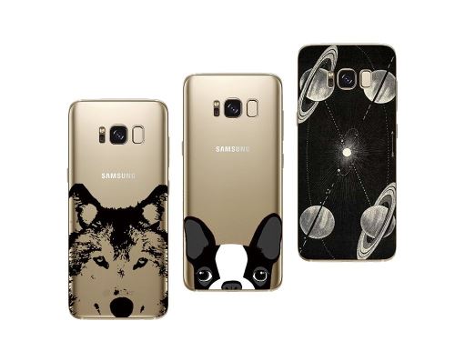 Pack de 3 Coques souples et résistantes avec impression de qualité pour Samsung Galaxy S8 Plus