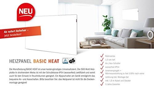 Chauffage infrarouge 500 w & x2714?, certifié tüv gs & x2714, ip54 & x2714, interrupteur & x2714, fabricant allemand