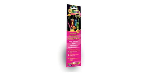 8 pailles lumineuses fluos