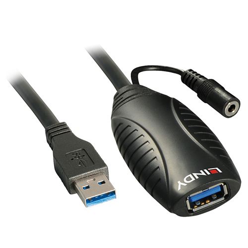 Lindy Active Extension Cable - Rallonge de câble USB - USB (M) pour USB (F)  - USB 3.0 - 15 m - actif - Câbles USB - Achat & prix