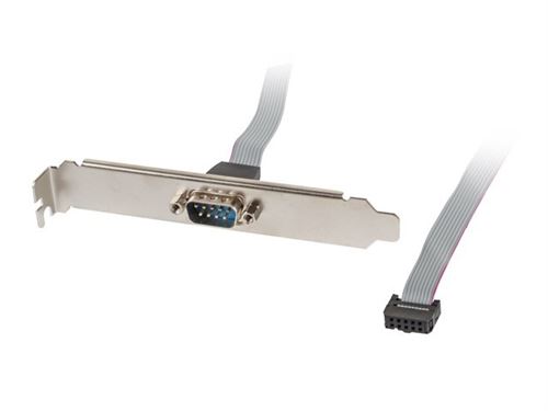 De lanberg br 0001 s port série (haute profil) avec 9 broches mâle vers 10pol femelle câble gris 40 cm br-0001-s