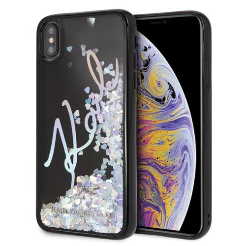 Coque pour Iphone XS Max 6,5 Karl Lagerfeld Iridescent Glitter or