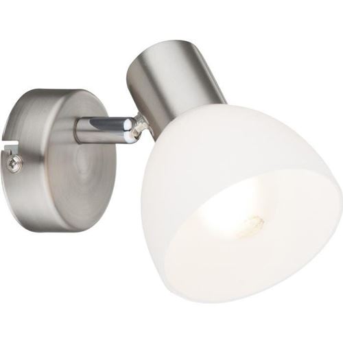 Globo spot nickel mat l12,5 x l9 x h11 cm - verre opal globo lighting 54918-1