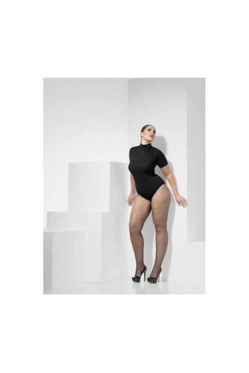 Collants Résille Noir Maille Fine Taille Xl - Noir - XL