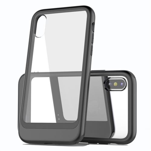 Coque en TPU antichoc transparent et hybride noir pour votre Apple iPhone XS Max 6.5 pouces