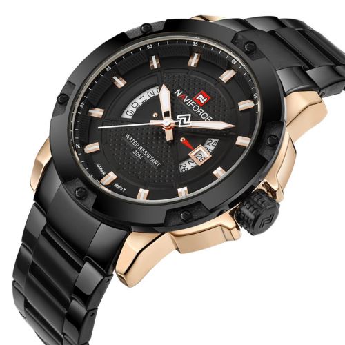 Quartz Sport Doré+Noir NF9085 Montre Homme
