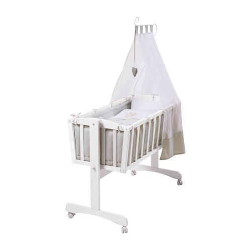 Berceau en bois blanc 40x90 Heartbreaker