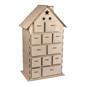 Calendrier de l'avent maison à construire 25,5 x 17,5 cm - 1