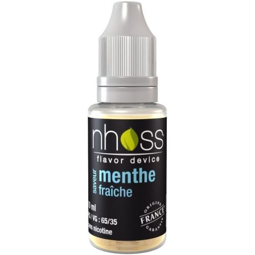 E-Liquide Saveur Menthe Fraiche 0 mg/ml - Nhoss 10 ml