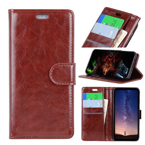 Etui en PU de couleur marron pour votre Huawei P Smart (2019)/Honor 10 Lite
