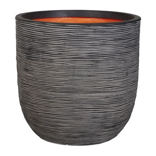 Jardinière bac à fleurs CAPI Nature Rib KOFZ933 43 x 41 cm 50 L anthracite