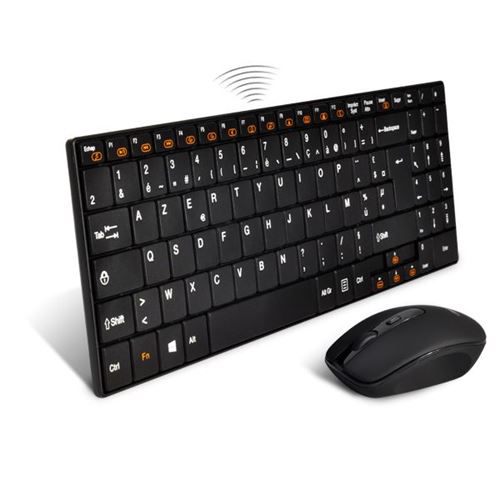Advance - CLS-SLIM-BK - Wireless Combo Kit Clavier et Souris sans fil - azerty - Noir