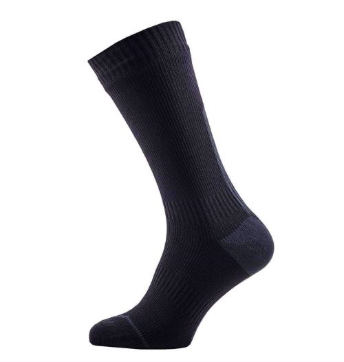 Chaussettes Road Thin Mid Hydrostop Sealskinz - Noir - M | 6 - 8 UK | 39 - 42 FR