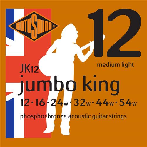 Rotosound JK12 12-54 Jumbo King - Jeu de cordes guitare acoustique