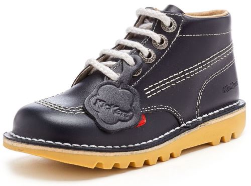 Kickers Kick Hi Core Infant Cuir Ankle Bottes en Bleu Marine 1KF0000408NDA