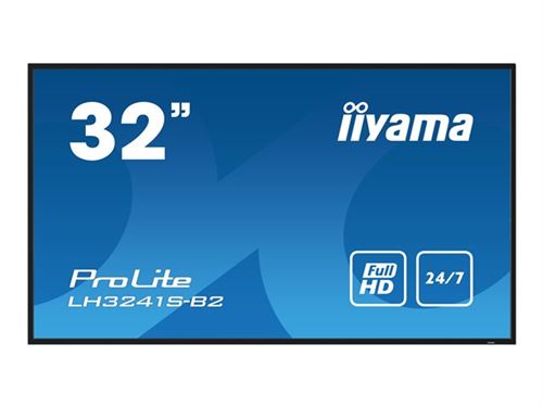 iiyama ProLite LH3241S-B2 - Classe de diagonale 32" (31.5" visualisable) écran LCD rétro-éclairé par LED - signalisation numérique - avec lecteur multimédia SoC intégré - 1080p 1920 x 1080 - noir