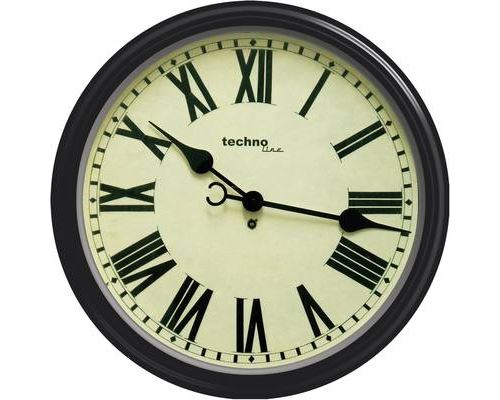 Techno Line WT 7050 à quartz Horloge murale 50 cm x 13 cm noir