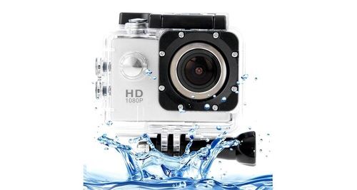 Caméra sport full hd 1080p 1,5 pouces lcd sports caméscope avec étui étanche 12,0 méga capteur cmos 30 m blanc