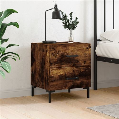 vidaXL - Table de chevet - Chêne - 40x35x47,5 cm - Image 2