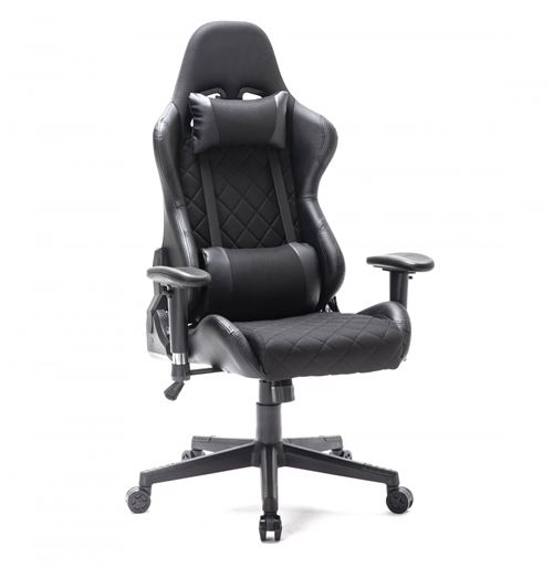 Chaise de jeu Classic - chaise de bureau - revêtement en tissu - noir