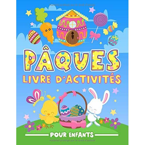 Livre d'activités - Pâques - Labyrinthes, jeux, coloriages, 100 pages, Format A4, 3-10 ans