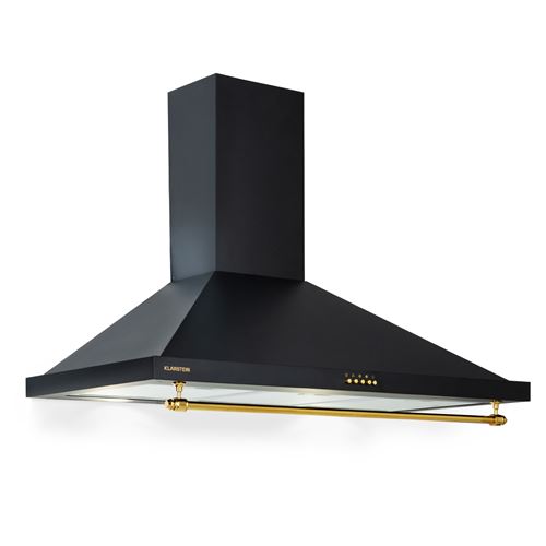 Hotte Aspirante - Klarstein Montblanc 90 - 610 M³/H - 165 W - 2 X 1,5 W - Led - Noir