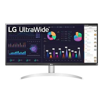 LG 29WQ600-W - Écran LED - 29" - 2560 x 1080 UWFHD @ 100 Hz - IPS - 250 cd/m² - 1000:1 - HDR10 - 1 ms - HDMI. DisplayPort. USB-C - haut-parleurs