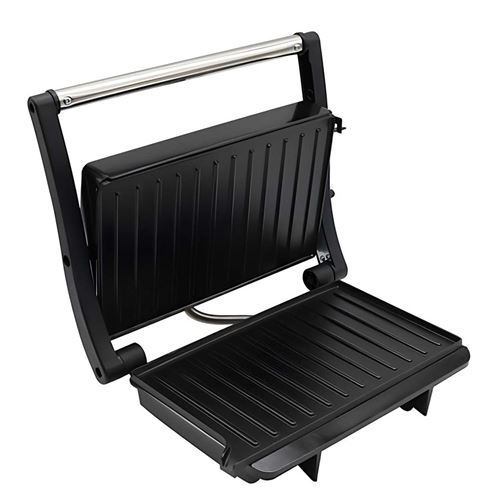 Non Communiqué Noir Grill De Contact Électrique 1000W Avec Plaques Antiadhésives Inox