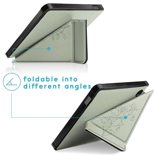 Coque pour Kobo Libra 2,Tolino Vision 6 Étui de liseuse portefeuille design  Origami iMOSHION® Vert - Accessoires liseuse - Achat & prix