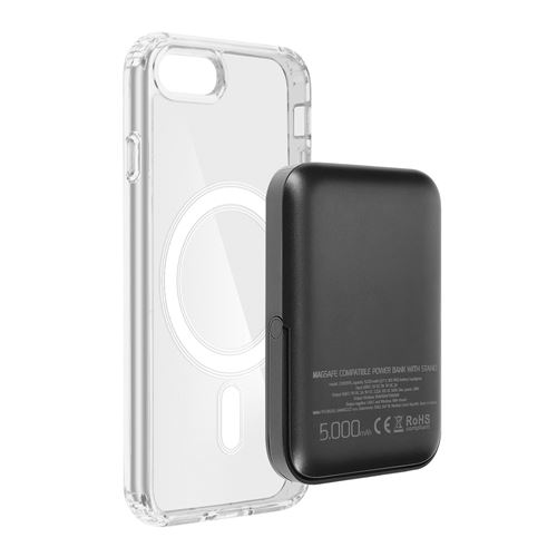 Coque iPhone 8, SE 2020 et SE 2022 et Powerbank 5000 mAh Magsafe Swissten