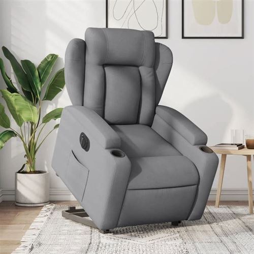 Non Communiqué Gris Vidaxl Stoel Électrique Réglable Tissu Clair