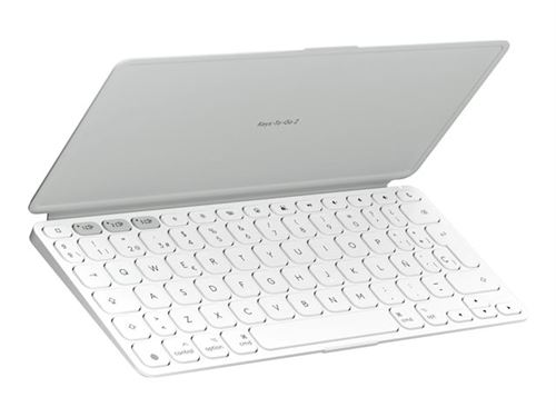 Logitech Keys-To-Go 2 for iPad - Clavier - couvercle intégré - sans fil - Bluetooth LE - QWERTY - Espagnol - gris pâle