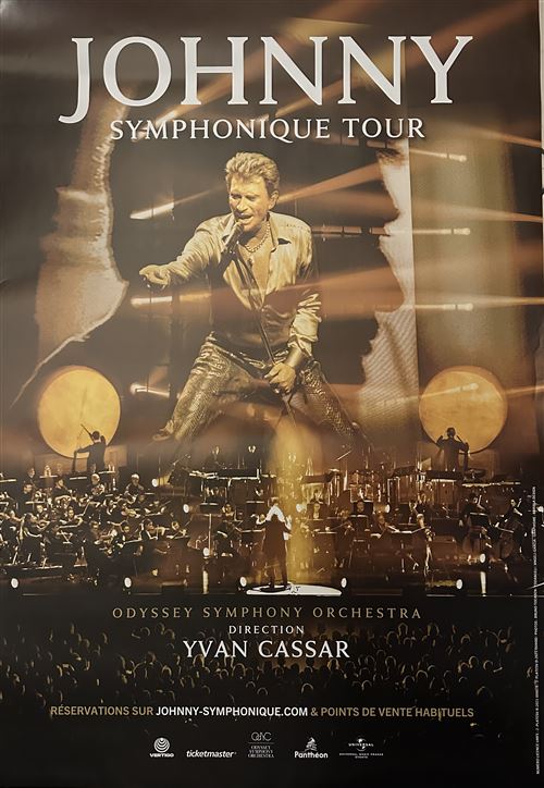 Affiche - Johnny HALLYDAY - SYMPHONIC TOUR 2024 - 70x100cm