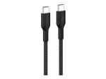 Belkin BoostCharge Pro - Câble USB - 24 pin USB-C (M) pour 24 pin USB-C (M) - 1 m - Alimentation USB (240 W), câble tressé - noir