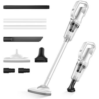 Aspirateur balai sans fil 12 000 Pa avec éclairage LED, batterie 6 000 mAh, charge en 30 minutes, autonomie de 4 à 5 h pour sols durs, tapis, animaux et voiture. - 1