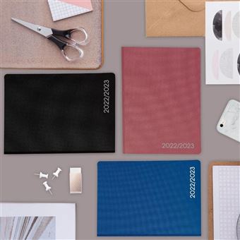 Agenda Scolaire Quo Vadis 2025-2026 - Textagenda 21, Journalier, 13x21cm, Couleur Impala Noir