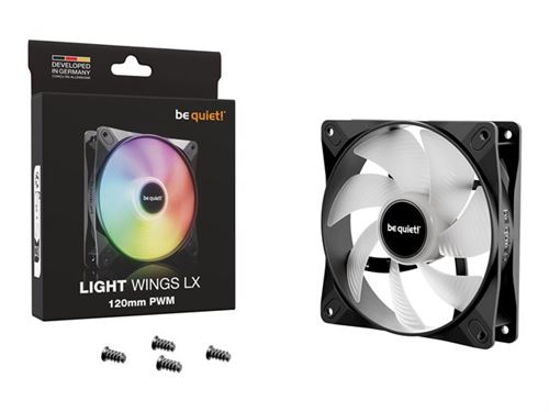 Be Quiet Noir Be Quiet! - Light Wings Lx - Ventilateur Boîtier - Bl120 - 120 Mm - Pwm - Neuf - Image 6
