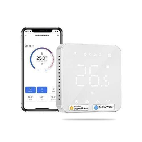 Meross Home - Thermostat Connecté WiFi - Programmable - Détection Fenêtre Ouverte - Blanc - Image 2