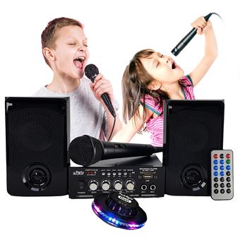 Kit Karaoké Party Sound & Light PARTY-KA100, USB SD et Bluetooth - 1