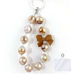 Lanière Perle Cristal Pour Téléphone - Bracelet Anti-perte Universel Avec Chaîne Pour Coque De Portable