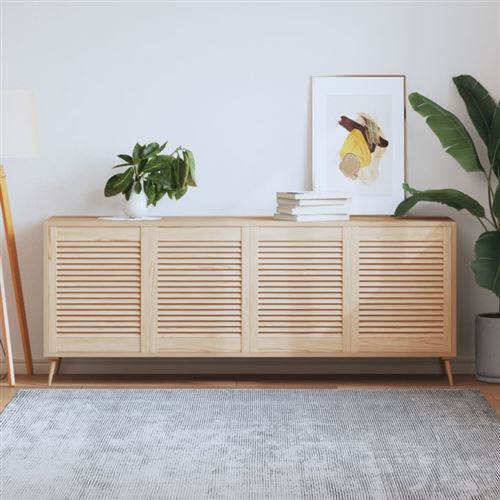 vidaXL Portes à persiennes 4 pcs Bois de pin massif 61,5x49,4 cm